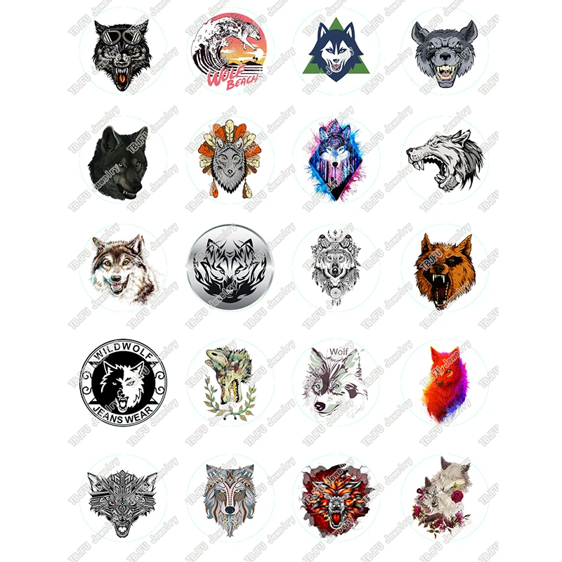 20pcs/lot 18mm 20mm 25mm Round Wolf Head Photo Pattern Glass Cabochon for DIY Jewelry Making Findings & Components T035
20pcs/lot 18mm 20mm 25mm Round Wolf Head Photo Pattern Glass Cabochon for DIY Jewelry Making Findings & Components T035
