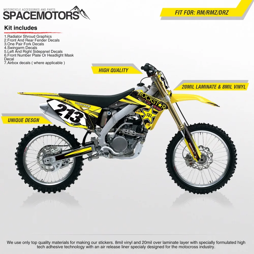 Виниловая оберточная наклейка MX для RM RMZ Z DRZ 2004...2014 250 450 125 куб. См 2004 2014 г.|decal mx|stickers