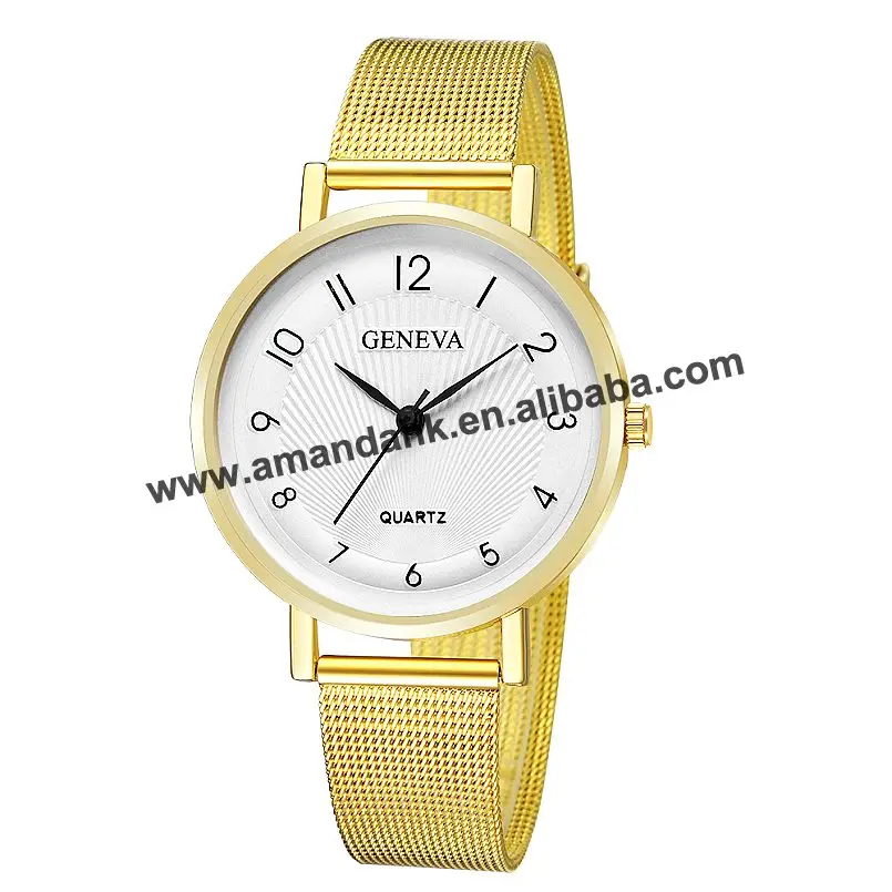 Wholesale Big Number Reticularis Watchband Watches Hot Alloy Gold Bracelet Watch Fashion Women Dress Wristwatch 637
Wholesale Big Number Reticularis Watchband Watches Hot Alloy Gold Bracelet Watch Fashion Women Dress Wristwatch 637