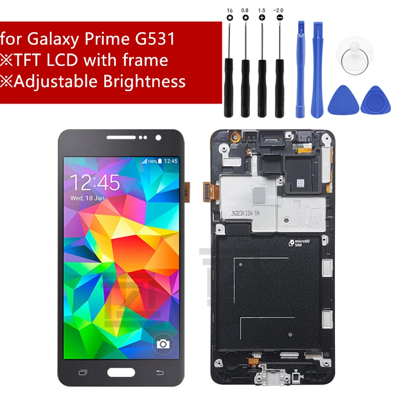 ЖК-дисплей для Samsung GALAXY Grand Prime, g531f, сенсорный экран, дигитайзер в сборе, G531H, G531, G531FZ, с рамкой, запчасти для ремонта
ЖК-дисплей для Samsung GALAXY Grand Prime, g531f, сенсорный экран, дигитайзер в сборе, G531H, G531, G531FZ, с рамкой, запчасти для ремонта