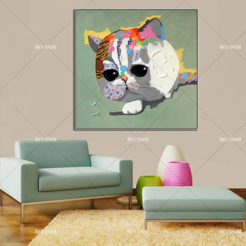 Christmas gift handmade Abstract Colorful Cat Animals Hand Painted Oil Painting For living roomWall Art Picture Home Decoration
Christmas gift handmade Abstract Colorful Cat Animals Hand Painted Oil Painting For living roomWall Art Picture Home Decoration