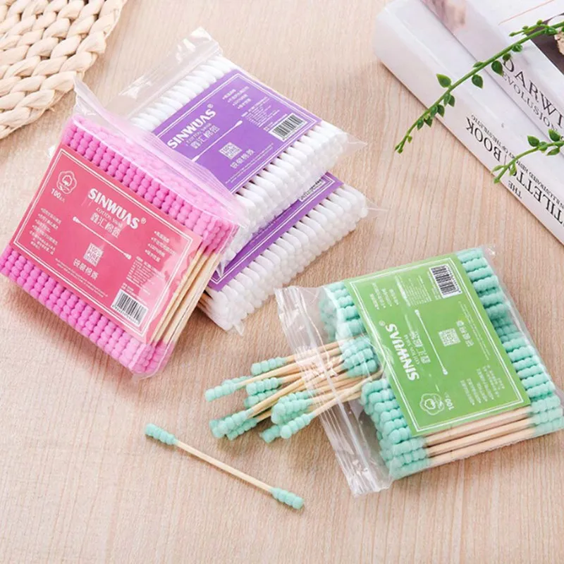 High Quality 100pcs/ Pack Double Head Cotton Women Makeup Cotton Tip For Wood Sticks Cleaning Health Care Tools
High Quality 100pcs/ Pack Double Head Cotton Women Makeup Cotton Tip For Wood Sticks Cleaning Health Care Tools
