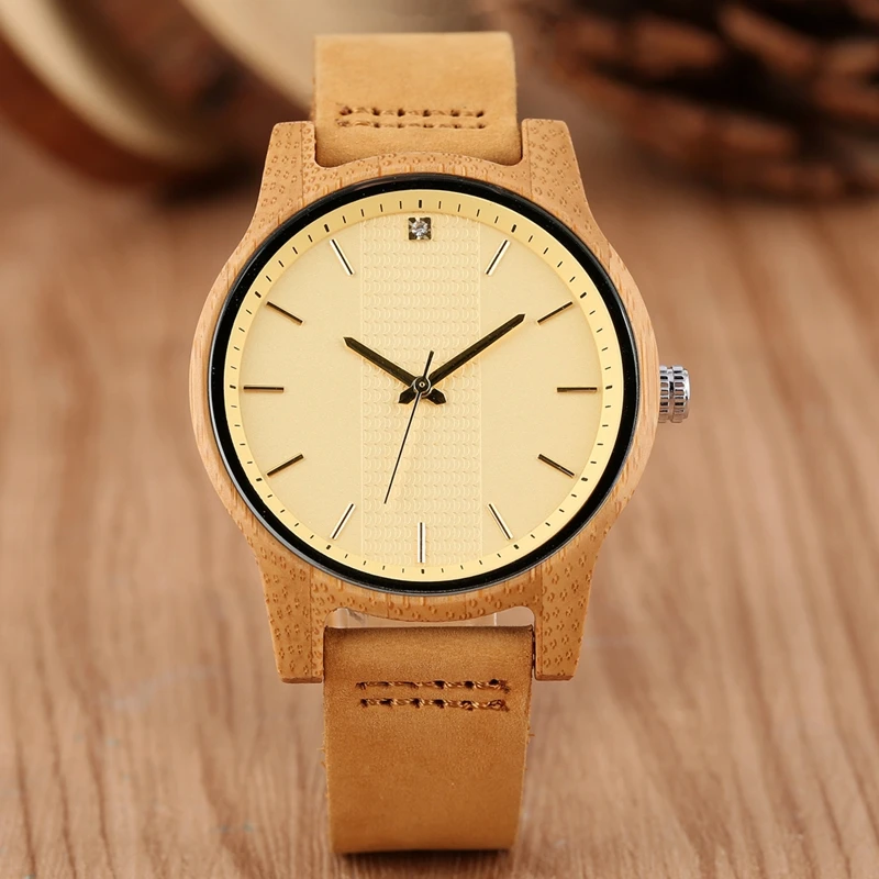 Bamboo Wood Women Watch Crystal Diamond Dial Analog Unique Female Model Watch Casual Leather Band Quartz Wristwatch Luxury reloj
Bamboo Wood Women Watch Crystal Diamond Dial Analog Unique Female Model Watch Casual Leather Band Quartz Wristwatch Luxury reloj