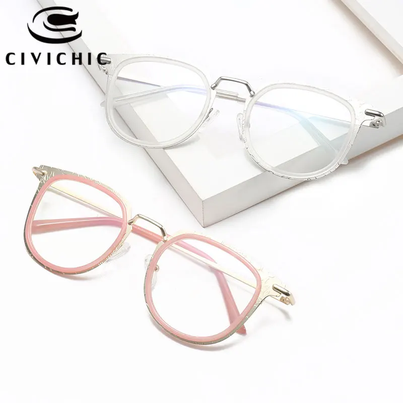 CIVICHIC Brand Designer Grain Frame Flat Glasses Leopard Stitch HD Optical Personalized Hipster Clear Lens Eyewear with Box E300
CIVICHIC Brand Designer Grain Frame Flat Glasses Leopard Stitch HD Optical Personalized Hipster Clear Lens Eyewear with Box E300