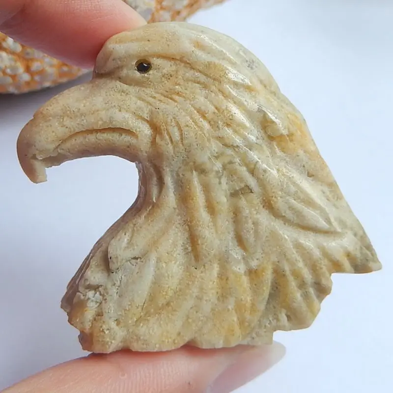 New Design Carved Eagle Head Indonesian Fossil Coral Cabochon 45x42x16mm 54.4g Natural Stone fashion jewelry accessory
New Design Carved Eagle Head Indonesian Fossil Coral Cabochon 45x42x16mm 54.4g Natural Stone fashion jewelry accessory