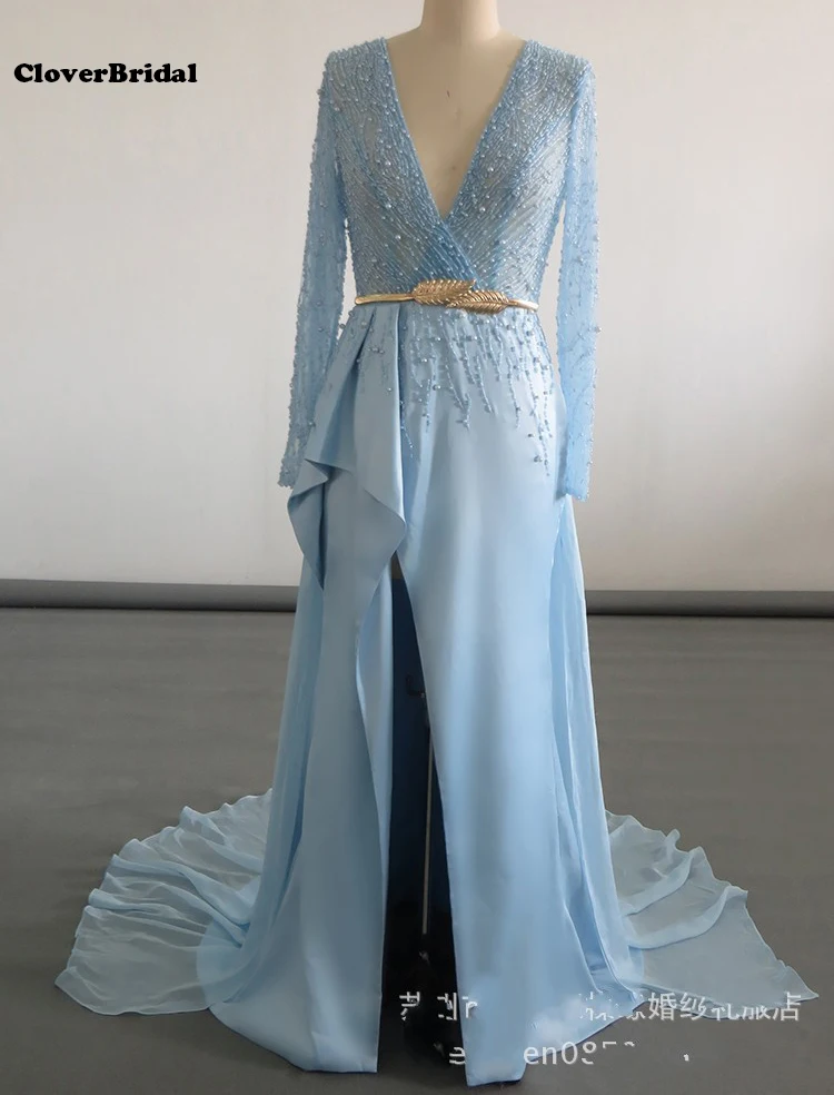 Elie saab sexy deep V neck high slit ceu azuvestidos longos latest evening gown designs robe de soir e sky blue gown night dress
Elie saab sexy deep V neck high slit ceu azuvestidos longos latest evening gown designs robe de soir e sky blue gown night dress