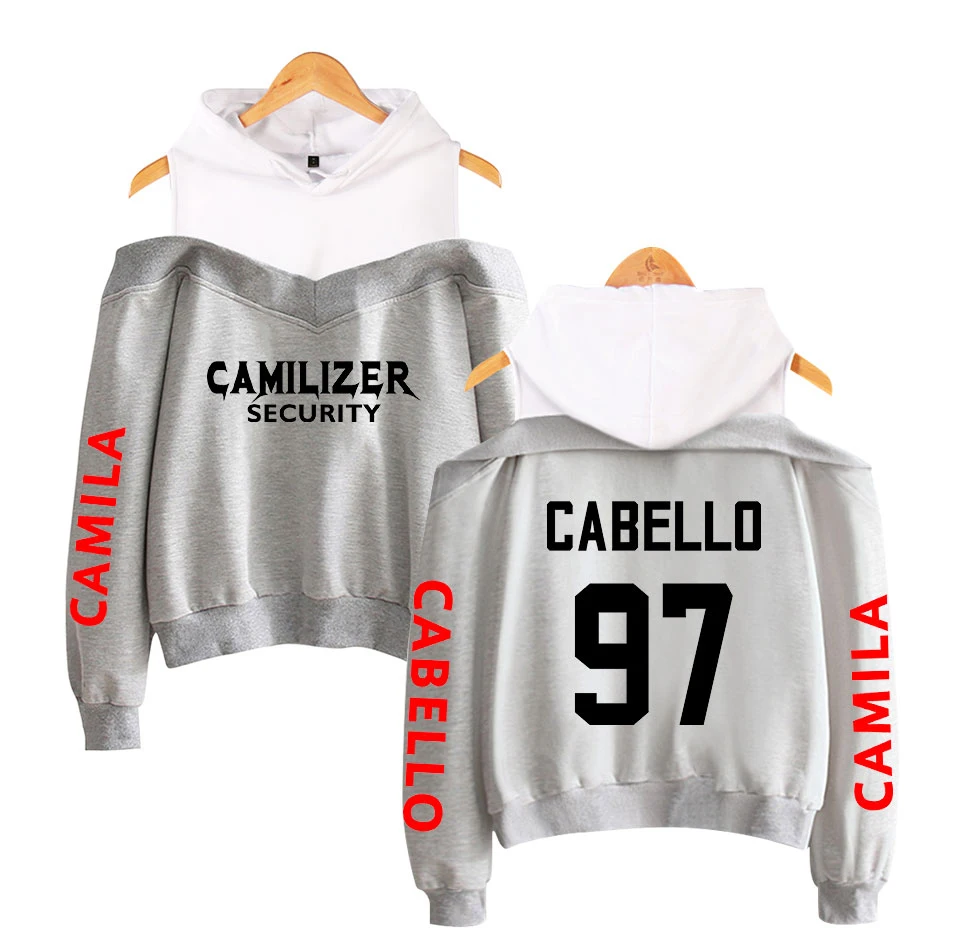 

New Arrival Camila Cabello's Never Be The Same Tour Off Shoulder Hoodies Women Fashion Pullover Sweatshirt Popular Streetwear