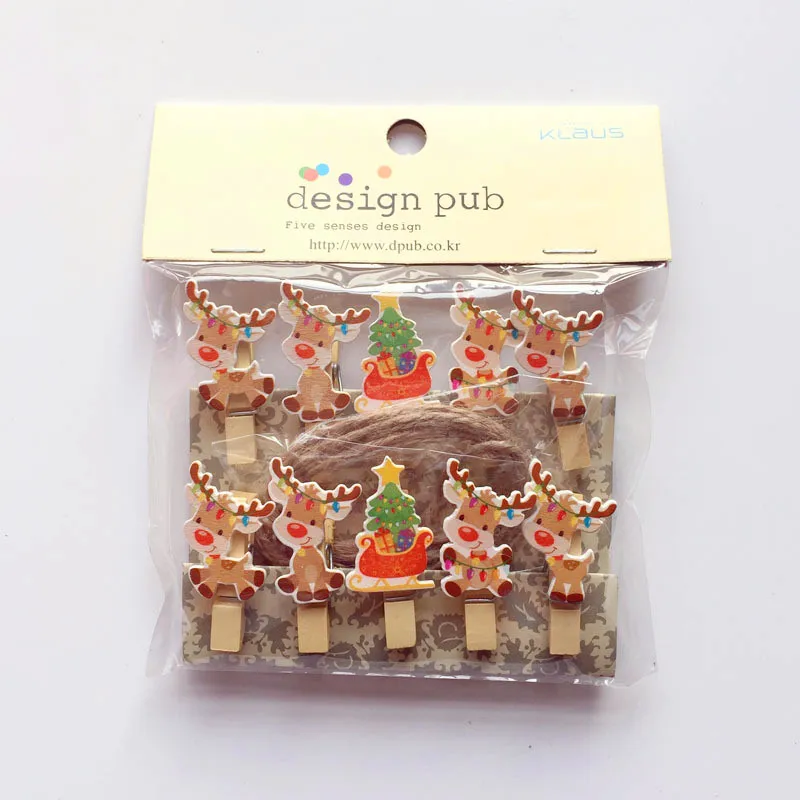 10 Pcs/Set Christmas Elk Snowman Series Wooden Clip Photo Clips Party Decoration Clip with Hemp Rope
10 Pcs/Set Christmas Elk Snowman Series Wooden Clip Photo Clips Party Decoration Clip with Hemp Rope