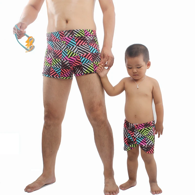 SWIMMART 2019 Summer Parent Child Swimming Trunk Bathing Suits Family Set Swimsuit Men Beachwear Kids Swimwear Drop Shipping | Спорт и