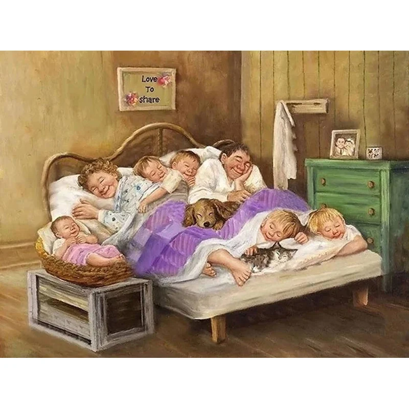 5D DIY Diamond Embroidery Sleeping Family Full Square/ Round Diamond Painting Cross stitch Diamond crystal Wall Painting
5D DIY Diamond Embroidery Sleeping Family Full Square/ Round Diamond Painting Cross stitch Diamond crystal Wall Painting