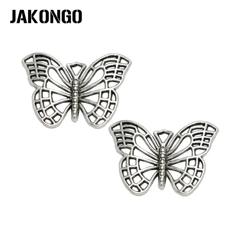 JAKONGO Antique Silver Plated Butterfly Charms Pendant for Jewelry Making Bracelet Accessories DIY Handmade 18x25mm 12PCS/lot
JAKONGO Antique Silver Plated Butterfly Charms Pendant for Jewelry Making Bracelet Accessories DIY Handmade 18x25mm 12PCS/lot