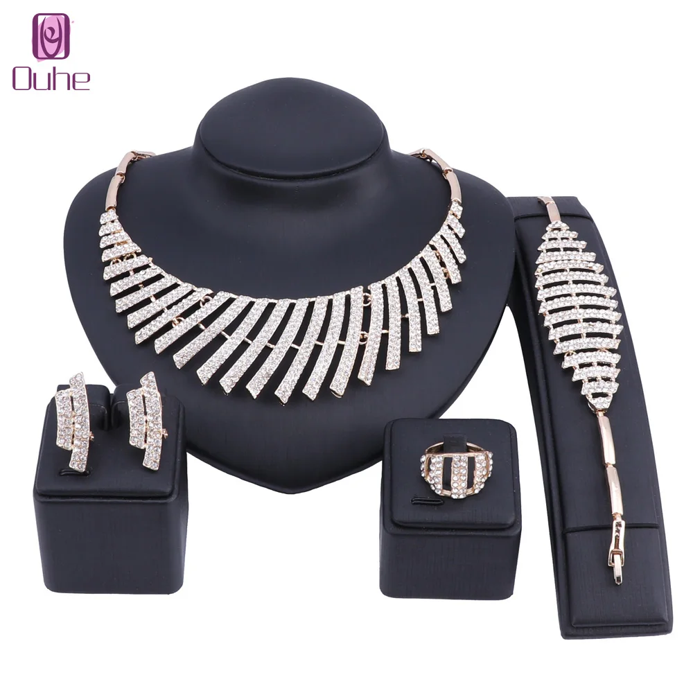 Nigerian Wedding African Beads Jewelry Sets Fashion Dubai Gold Color Necklace Earring Ring Jewelry Set Wholesale Costume Design
Nigerian Wedding African Beads Jewelry Sets Fashion Dubai Gold Color Necklace Earring Ring Jewelry Set Wholesale Costume Design