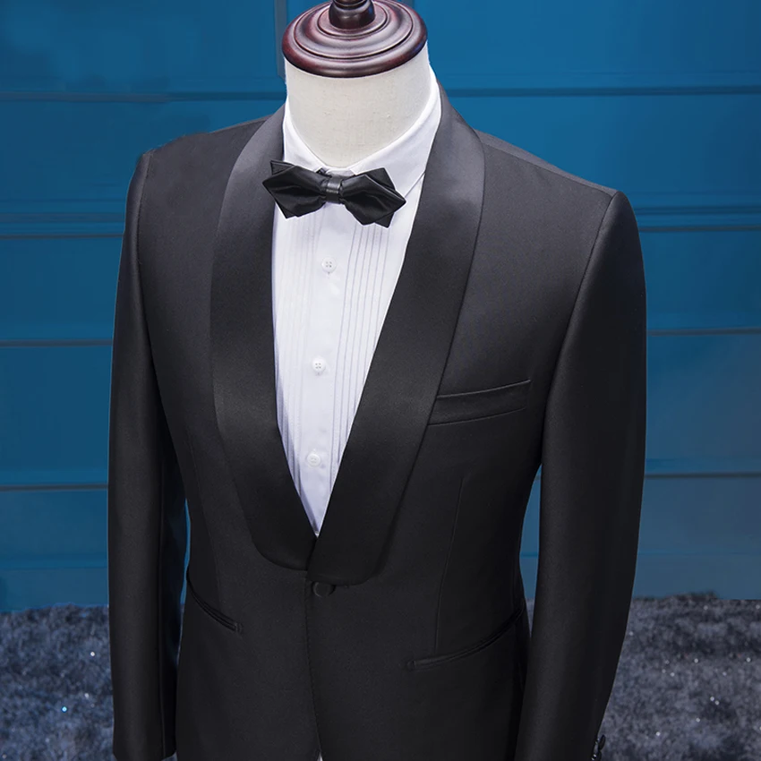 HB058 Tailored One Button Black Groom Tuxedos Slim Fit Tailored Suit Shawl Lace Lapel Wedding Suits For Men (Jacket+Pants+Bow)
HB058 Tailored One Button Black Groom Tuxedos Slim Fit Tailored Suit Shawl Lace Lapel Wedding Suits For Men (Jacket+Pants+Bow)