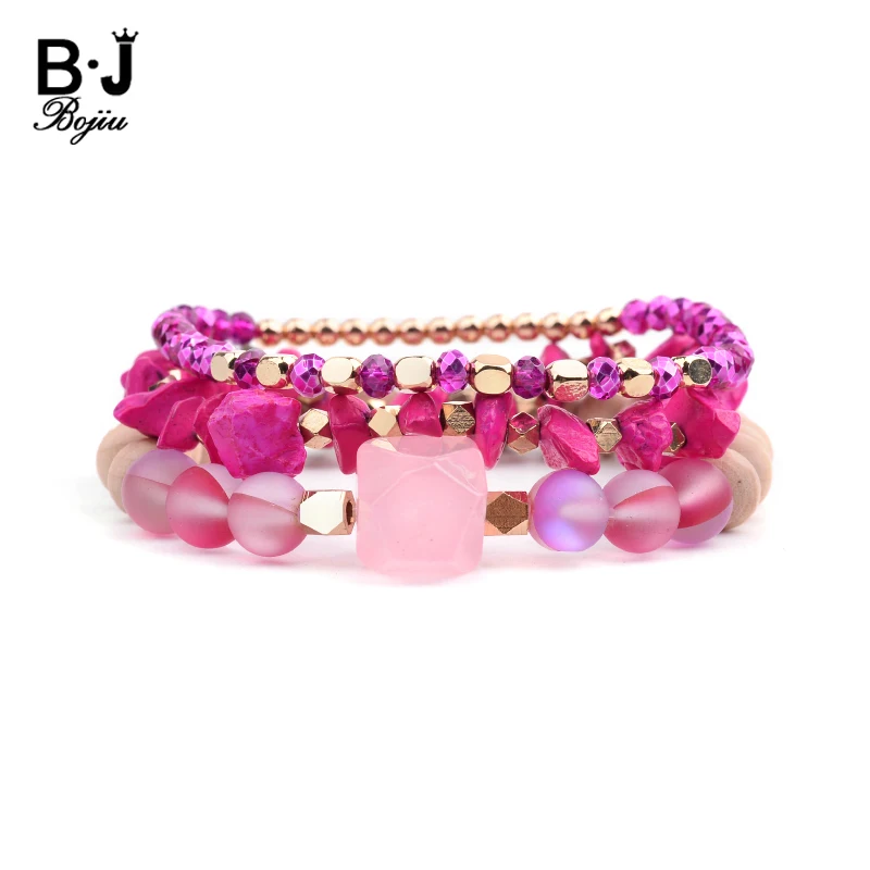 BOJIU 3 Pcs/Set Women Bracelets Wood & Glass Beads Irregular Stone Rose Crystal Gold Hematite Copper Nuggets Bracelets BCSET260
BOJIU 3 Pcs/Set Women Bracelets Wood & Glass Beads Irregular Stone Rose Crystal Gold Hematite Copper Nuggets Bracelets BCSET260