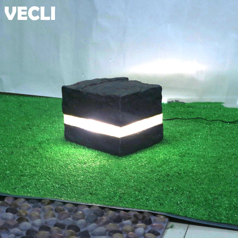 Vecli Lawn Lamps Fiber Glass Creative Black Color Decorative Modern Stone Style Garden Outdoor Landscaped
Vecli Lawn Lamps Fiber Glass Creative Black Color Decorative Modern Stone Style Garden Outdoor Landscaped