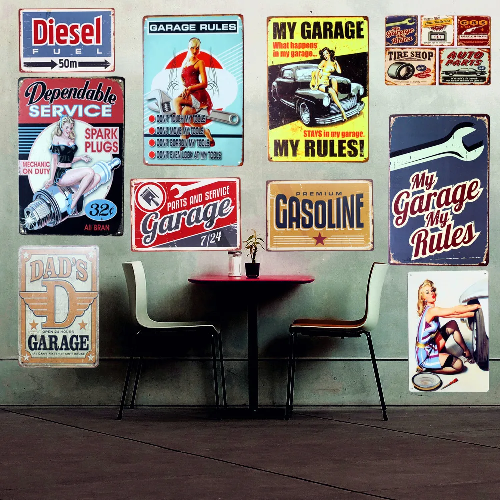 Wholesale GARAGE Rules Vintage Metal Tin Signs Home Decor Shabby Chic Plaque DADS Garage Wall Decoration Art Poster 20*30cm A548
Wholesale GARAGE Rules Vintage Metal Tin Signs Home Decor Shabby Chic Plaque DADS Garage Wall Decoration Art Poster 20*30cm A548