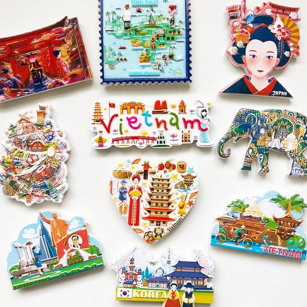 BABELEMI Vietnam India Japan Korea North Korea Fridge Magnets 3D Refrigerator Magnet Sticker Travel Souvenir Kitchen Decoration
BABELEMI Vietnam India Japan Korea North Korea Fridge Magnets 3D Refrigerator Magnet Sticker Travel Souvenir Kitchen Decoration