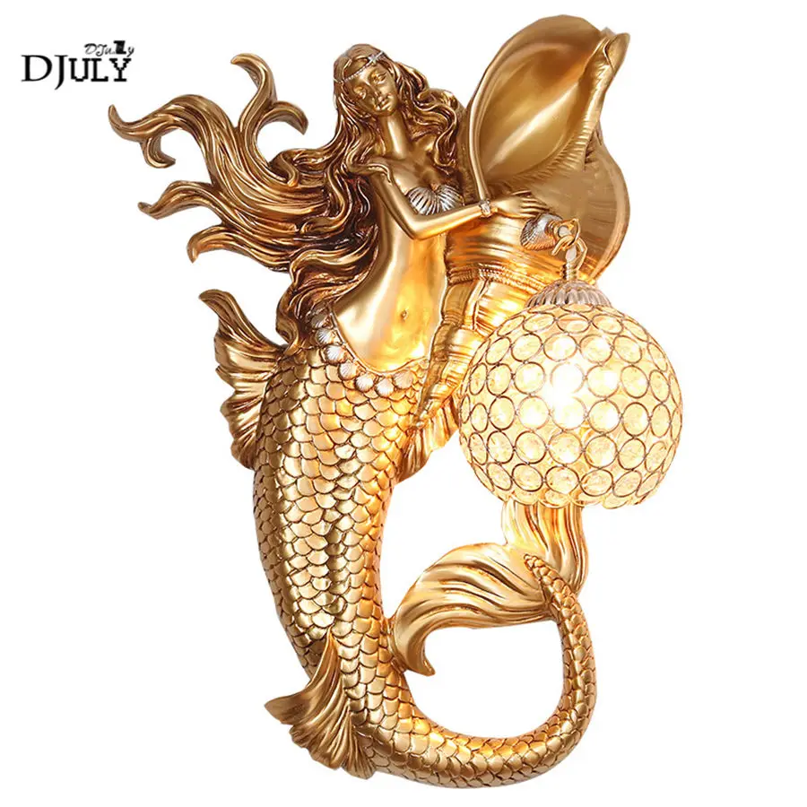 europ art deco resin Mermaid wall lamp for villa living room corridor stairs decoration loft retro sconces wall light fixtures
europ art deco resin Mermaid wall lamp for villa living room corridor stairs decoration loft retro sconces wall light fixtures