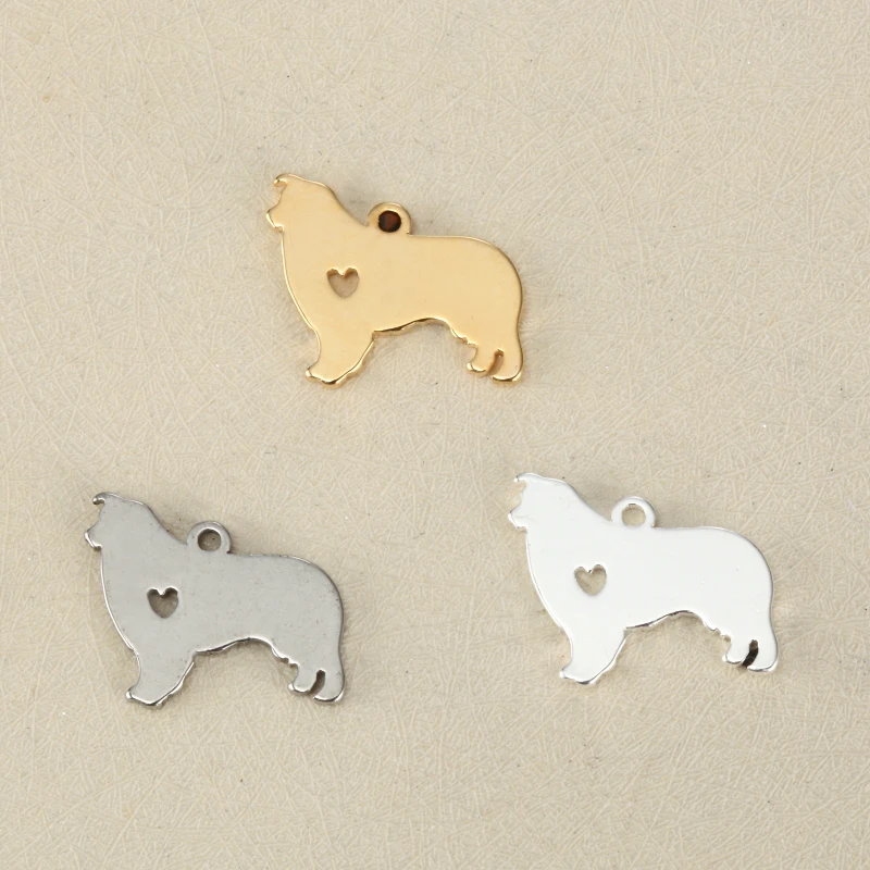 20pcs Diy charm accessories pet dog the collie puppy stainless steel pendant side by 17 * 19 mm for necklace
20pcs Diy charm accessories pet dog the collie puppy stainless steel pendant side by 17 * 19 mm for necklace