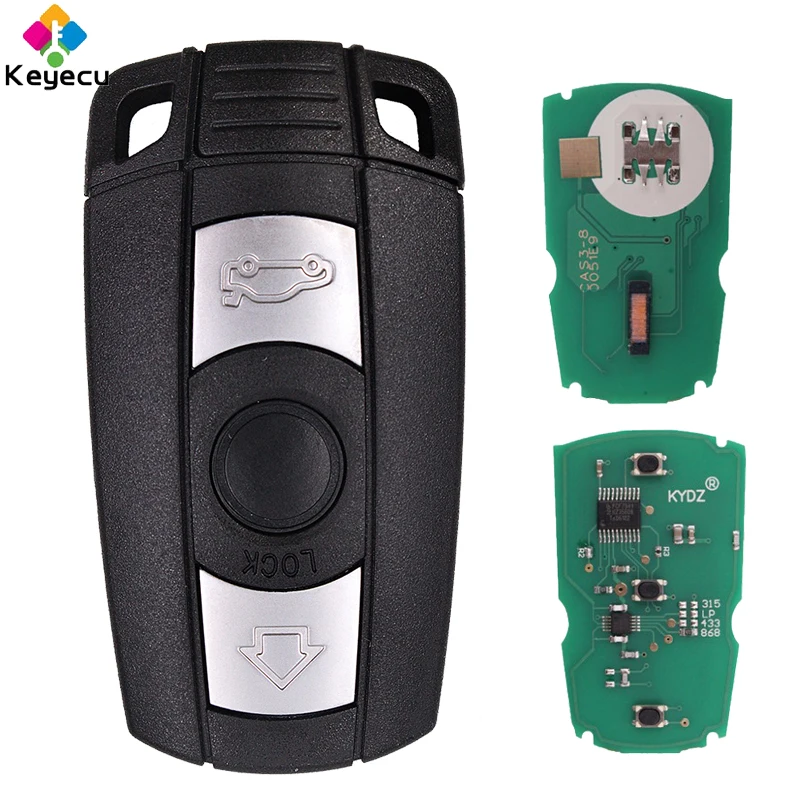 KEYECU Replacement KYDZ Smart Remote Key Fob 3 Button 868MHz PCF7945 Chip for BMW 1 3 5 6 7 Series X5 X6 Z4
KEYECU Replacement KYDZ Smart Remote Key Fob 3 Button 868MHz PCF7945 Chip for BMW 1 3 5 6 7 Series X5 X6 Z4