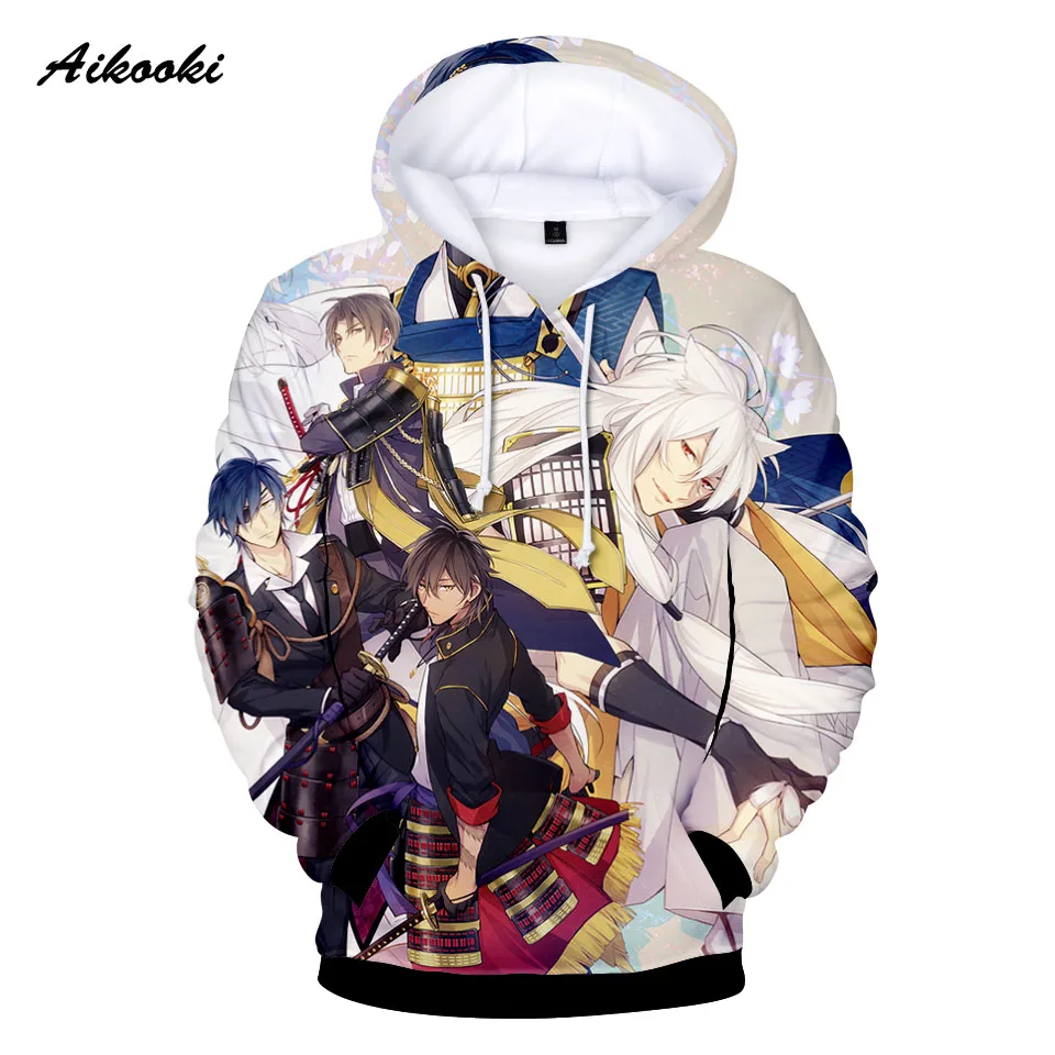 3D принт Touken Ranbu Online для мальчиков/Толстовки с капюшоном девочек Кофты Горячая
