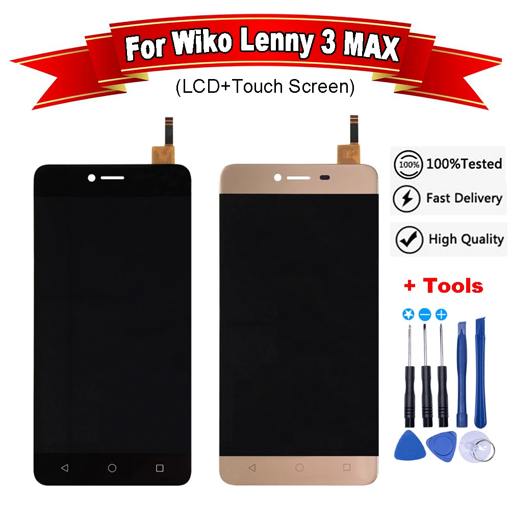 5 0 дюймов для Wiko Lenny 3 Max ЖК дисплей + кодирующий преобразователь сенсорного экрана