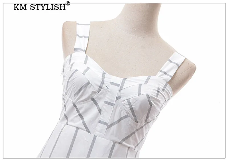 2019 New Summer Travel Women's V-neck Slings Temperament Slim Large swing Striped Fresh Long Dresses
2019 New Summer Travel Women's V-neck Slings Temperament Slim Large swing Striped Fresh Long Dresses