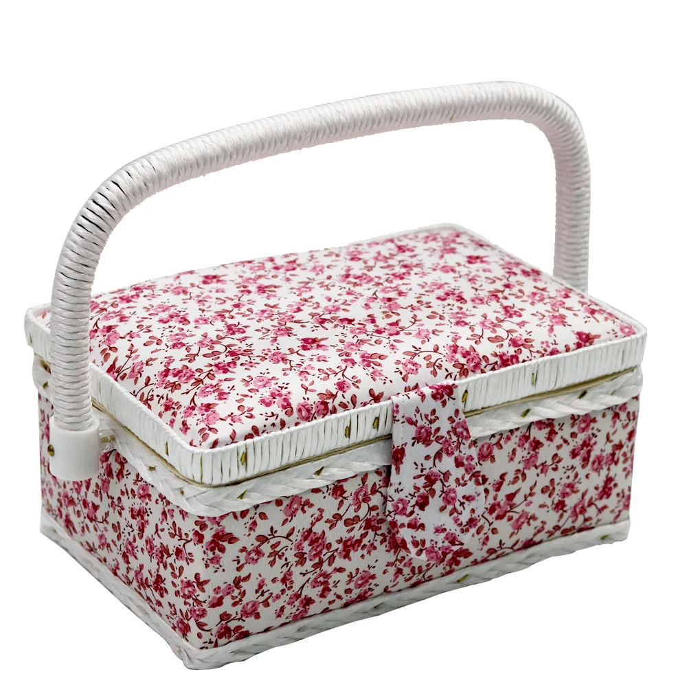 Handmade Sewing Kits Storage Basket Flower Pattern DIY Sewing Tool Needle Thread Box Christmas Gift Box 19*13*10cm
Handmade Sewing Kits Storage Basket Flower Pattern DIY Sewing Tool Needle Thread Box Christmas Gift Box 19*13*10cm