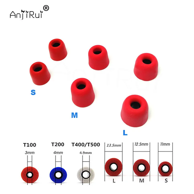 6 pcs/3 pair ANJIRUI 4.9mm (L M S) RED caliber ear pads/cover T400 memory sponge ear style for in-ear style earphone ear cotton
6 pcs/3 pair ANJIRUI 4.9mm (L M S) RED caliber ear pads/cover T400 memory sponge ear style for in-ear style earphone ear cotton