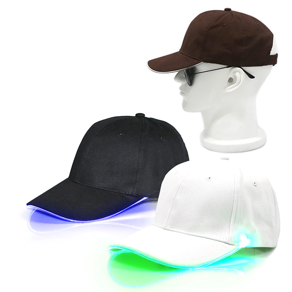 Ультра яркий светодиодный светильник унисекс для улицы 3 режима светящаяся шляпа