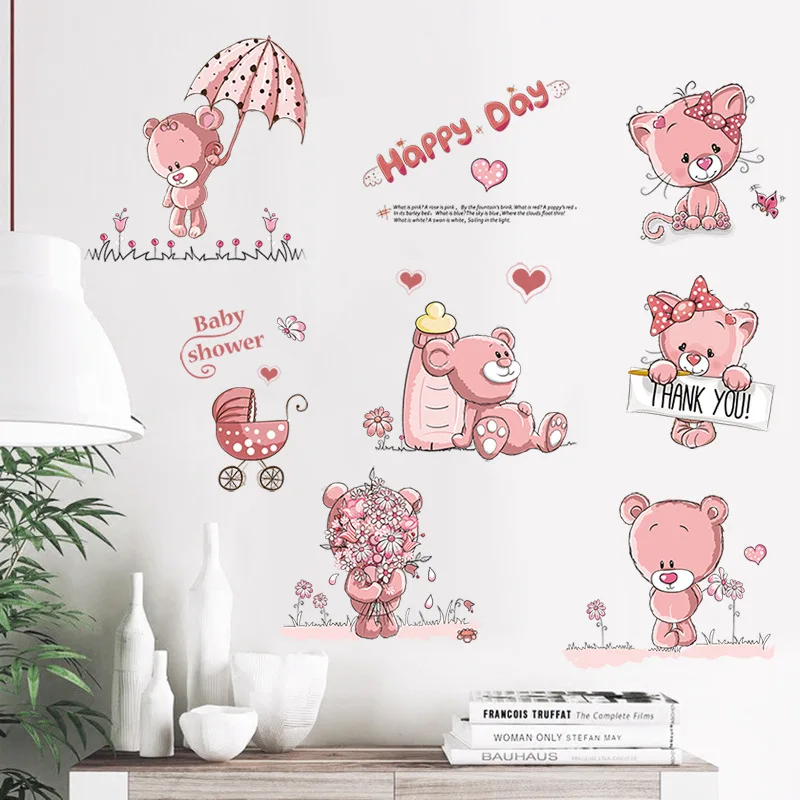 cartoon cute pink animal bear flower baby children kids bedroom room decor wall stickers kids nursery decal sticker girl gift
cartoon cute pink animal bear flower baby children kids bedroom room decor wall stickers kids nursery decal sticker girl gift