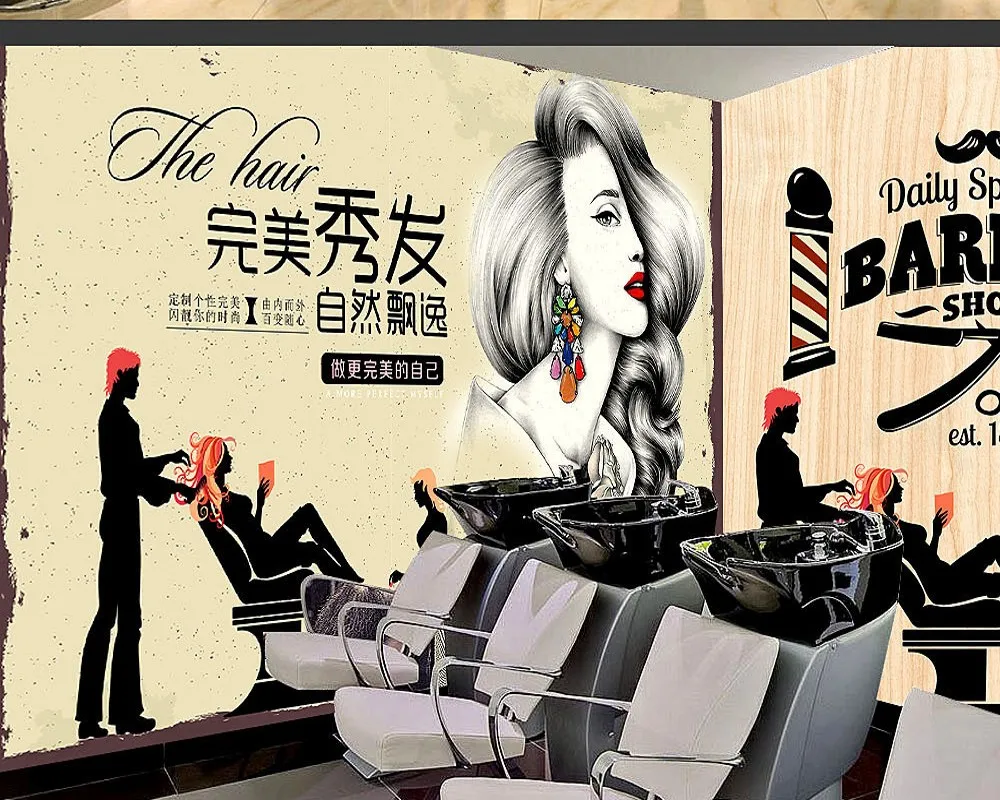 Free Shipping Beauty Salon Salon Hair Salon Photo Background Barber Shop Vintage Retro Makeup Mural Custom 3D Decor Wallpaper
Free Shipping Beauty Salon Salon Hair Salon Photo Background Barber Shop Vintage Retro Makeup Mural Custom 3D Decor Wallpaper