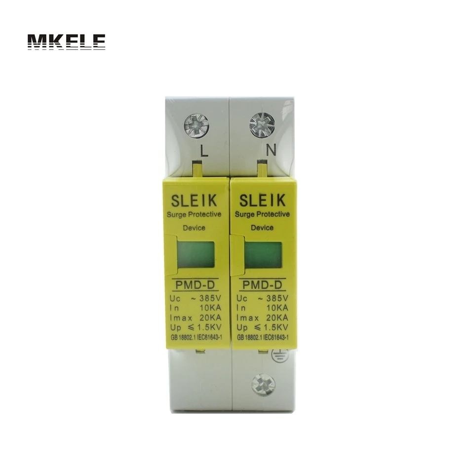 Защитное устройство от перенапряжения 385VAC SPD 1P + N 10KA ~ 20KA Din Rail House|device detector|device