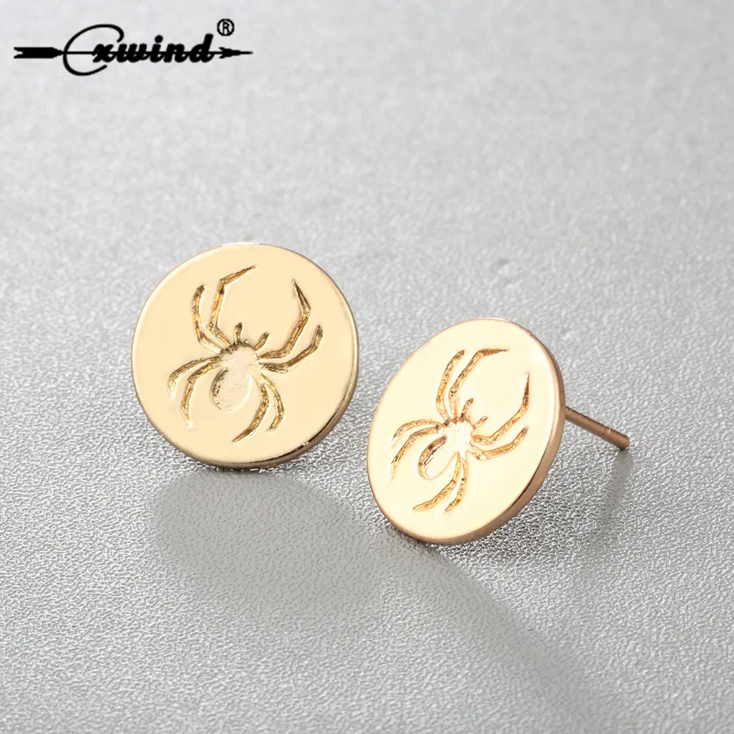 Cxwind New Engrave Animal Round Disc Earring Jewelry Spider Lovely vintage Geometric Stud Earrings For Women Brincos Earrings
Cxwind New Engrave Animal Round Disc Earring Jewelry Spider Lovely vintage Geometric Stud Earrings For Women Brincos Earrings