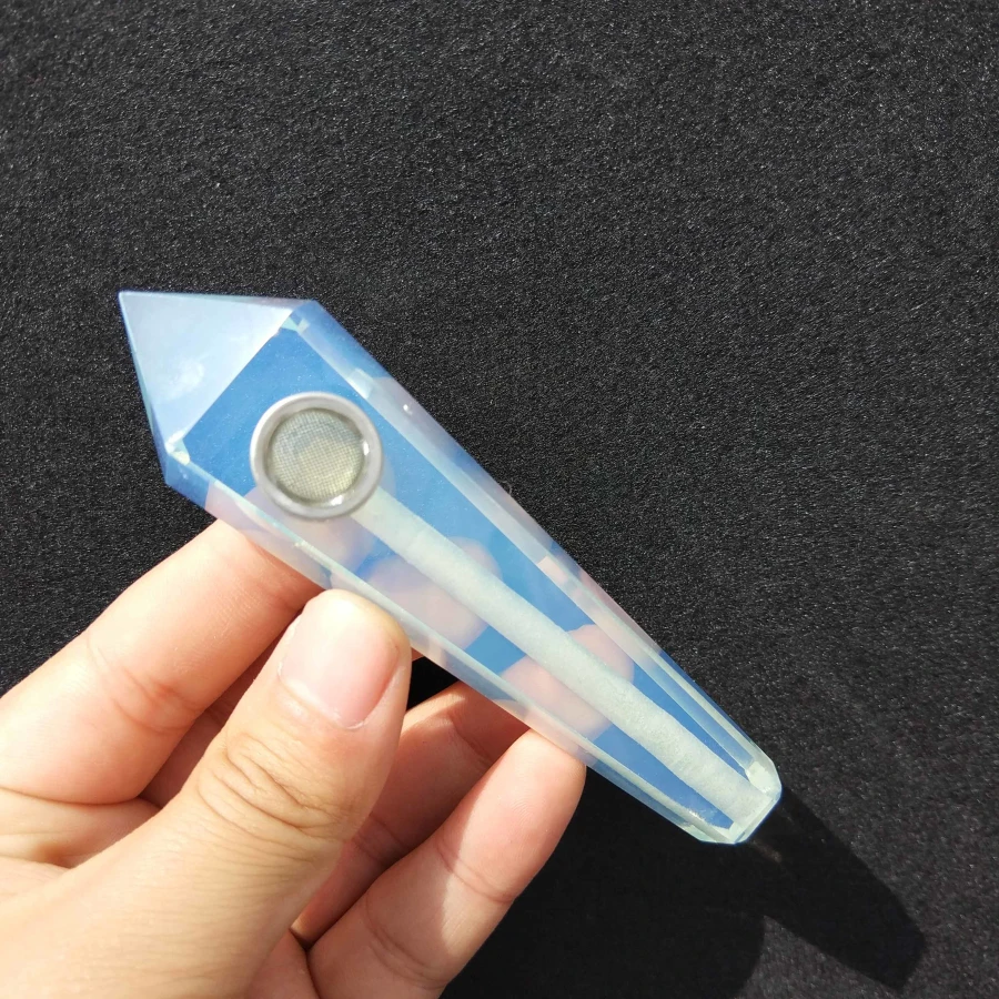 Smoking Pipe crystal wand point opal stone decorative smoking pipe for sale
Smoking Pipe crystal wand point opal stone decorative smoking pipe for sale
