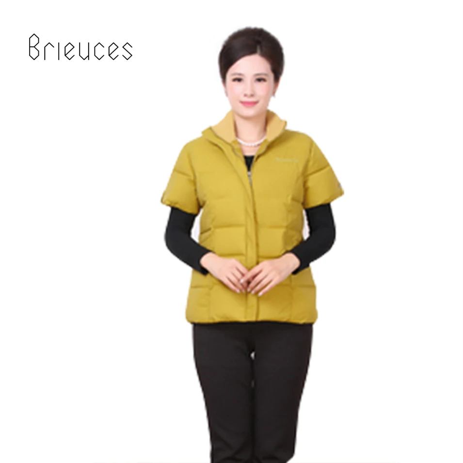 Brieuces autumn winter short half sieeve cotton vest women turn down collar zipper solid casual waistcoat women
Brieuces autumn winter short half sieeve cotton vest women turn down collar zipper solid casual waistcoat women