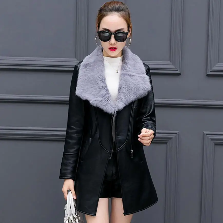 Autumn And Winter Large Size Korean Version Long Section Pu Leather Slim Jacket Lapel Black Zipper Belt Pocket Women's Coats-3xl
Autumn And Winter Large Size Korean Version Long Section Pu Leather Slim Jacket Lapel Black Zipper Belt Pocket Women's Coats-3xl