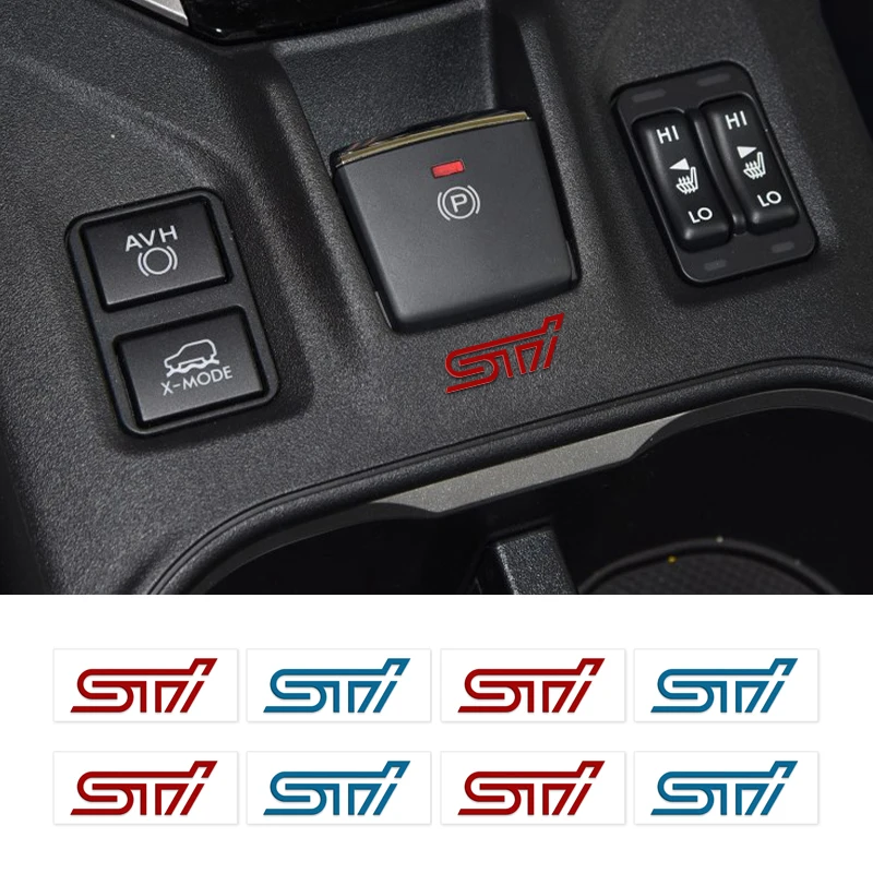 

8pcs STI emblem Car key decoration sticker For SUBARU XV LEGACY Forester Outback Rally WRX WRC Impreza Car accessories