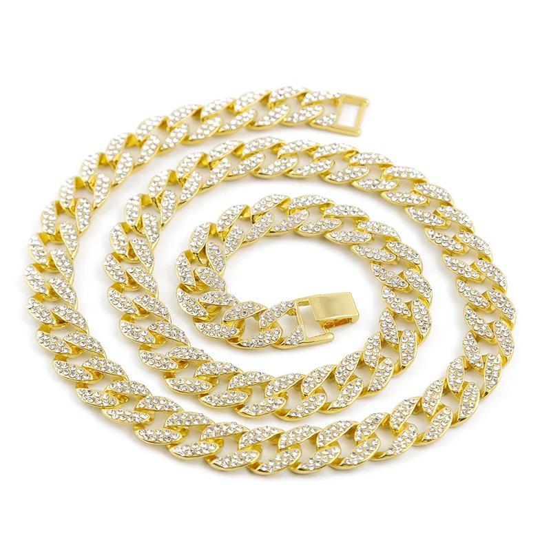 Hip Hop Iced Out Crystal 20" Cuban Chain & 18"*12mm Coffee Bean Chain & 16"*5mm 1 Row Tennis Choker Chain Jewelru Set
Hip Hop Iced Out Crystal 20" Cuban Chain & 18"*12mm Coffee Bean Chain & 16"*5mm 1 Row Tennis Choker Chain Jewelru Set