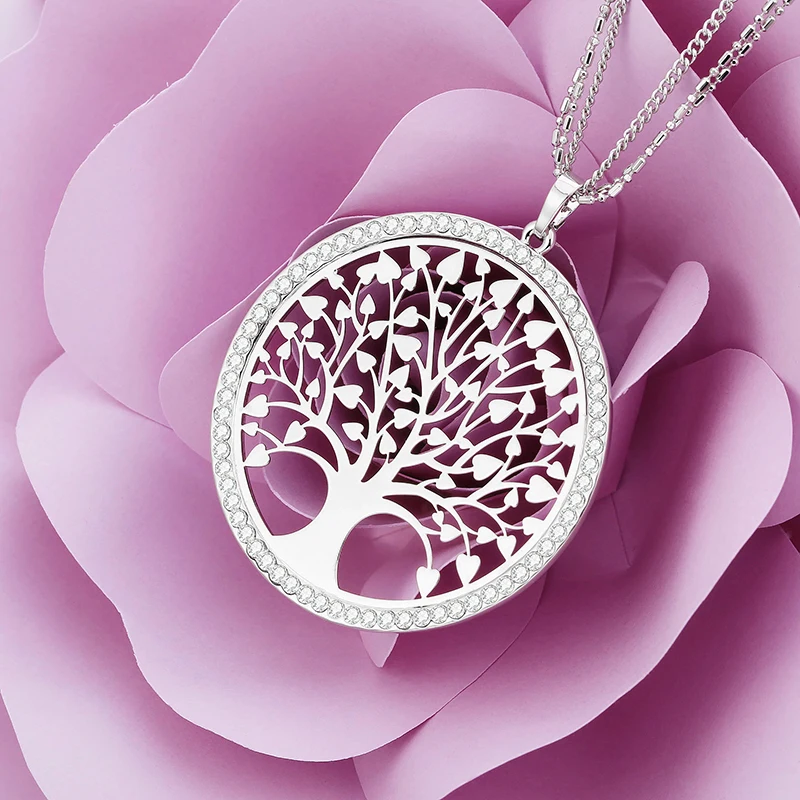 Tree of life Necklace Gold Color CZ Crystal Round Pendant Women's Long Layered Necklaces Elegant Unique Sweater Chain Jewellery
Tree of life Necklace Gold Color CZ Crystal Round Pendant Women's Long Layered Necklaces Elegant Unique Sweater Chain Jewellery