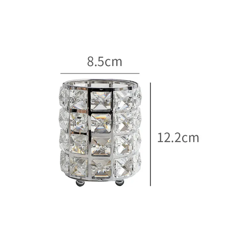 Glass Crystal Candlestick Gold-Plated Wrought Iron Pen Holder Desktop Makeup Pen Jewelry Storage Tube Finishing Storage Tank
Glass Crystal Candlestick Gold-Plated Wrought Iron Pen Holder Desktop Makeup Pen Jewelry Storage Tube Finishing Storage Tank