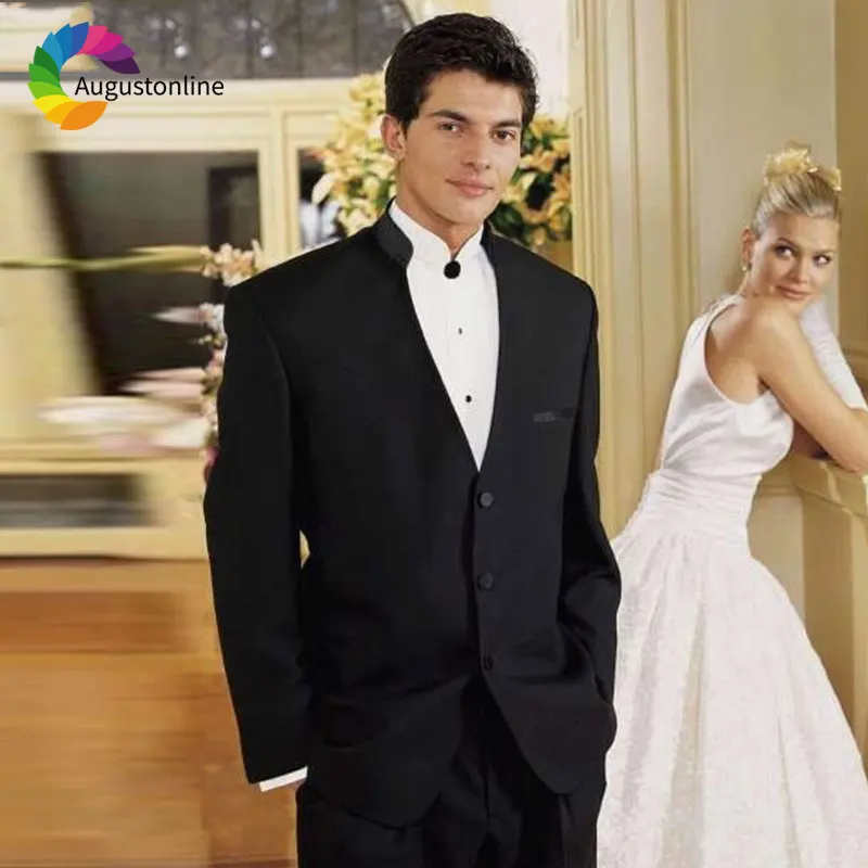 Stand Lapel Black Men Suits for Wedding Men Suits with Pants Smart Casual Best Man Blazers Jacket 2 Pieces Slim Fit Groom Tuxedo
Stand Lapel Black Men Suits for Wedding Men Suits with Pants Smart Casual Best Man Blazers Jacket 2 Pieces Slim Fit Groom Tuxedo