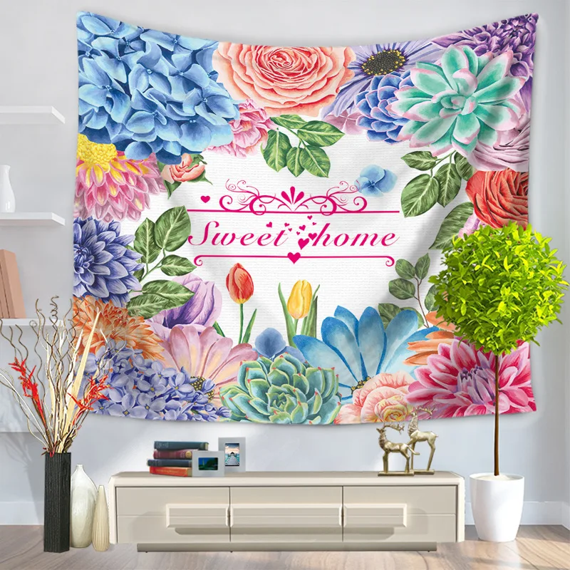 Home Decorative Wall Hanging Carpet Tapestry 130x150cm Rectangle Bedspread Flower Letter Hope Love Home Pattern GT1099
Home Decorative Wall Hanging Carpet Tapestry 130x150cm Rectangle Bedspread Flower Letter Hope Love Home Pattern GT1099