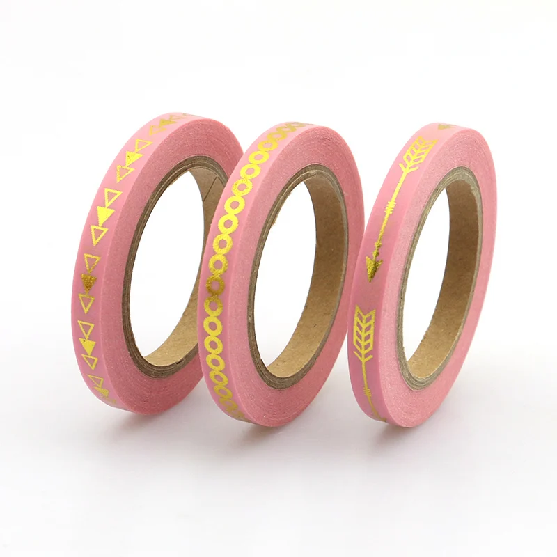 New 3pcs Slim Pink Arrow Foil Washi Tape set 5mm*10m Split line masking tape decoration Stickers Stationery school supplly
New 3pcs Slim Pink Arrow Foil Washi Tape set 5mm*10m Split line masking tape decoration Stickers Stationery school supplly