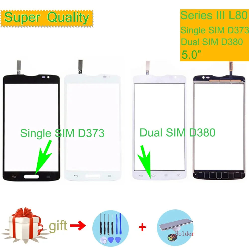 Для LG Series III L80 Single D373 L80 Dual SIM D380 сенсорный экран Сенсорная панель Датчик дигитайзер Переднее стекло Внешний ЖК-объектив
Для LG Series III L80 Single D373 L80 Dual SIM D380 сенсорный экран Сенсорная панель Датчик дигитайзер Переднее стекло Внешний ЖК-объектив