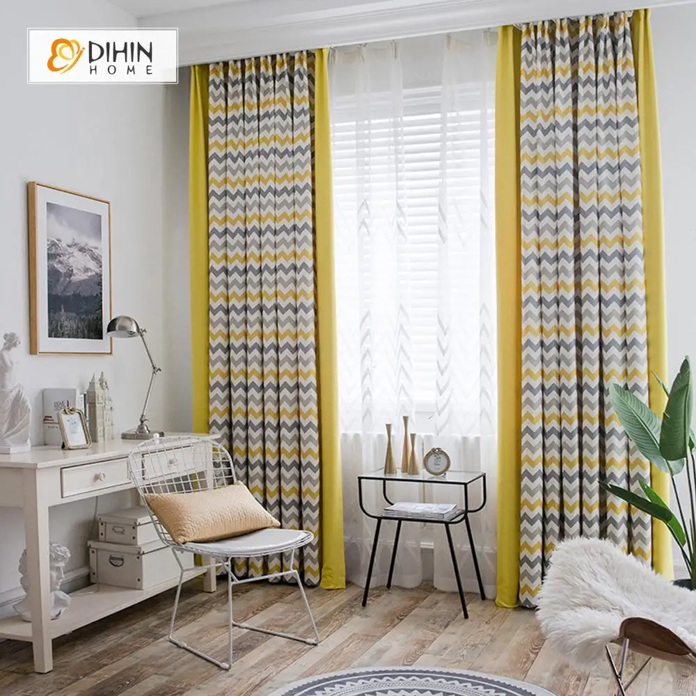 Modern Stripes Printed Curtain Spliced Blackout Curtains Customized Window Drapes For Living Room
Modern Stripes Printed Curtain Spliced Blackout Curtains Customized Window Drapes For Living Room