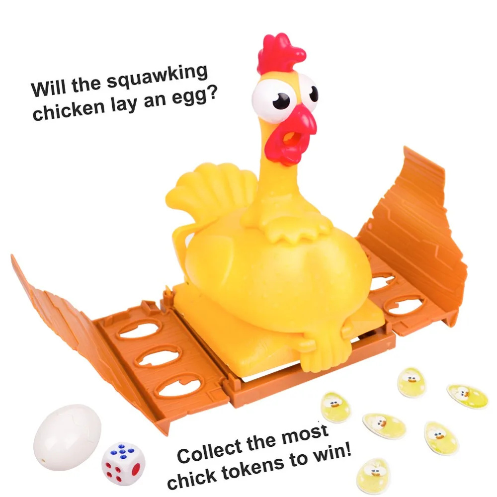 Squawk куриная игра для детей и взрослых сжимающая кричащая курица Забавный питомец