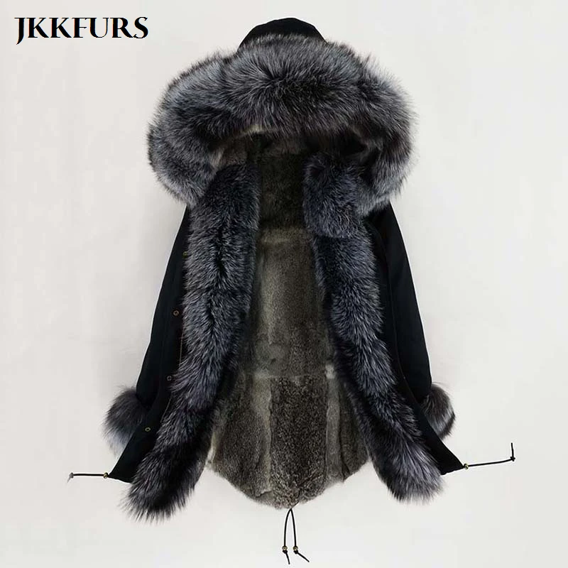 New Parka Women's Real Fox Fur Big Collar Parka Red Fox High Quality Natural Silver Fox Fur Coat Thick Warm Fur Cuff S8211
New Parka Women's Real Fox Fur Big Collar Parka Red Fox High Quality Natural Silver Fox Fur Coat Thick Warm Fur Cuff S8211