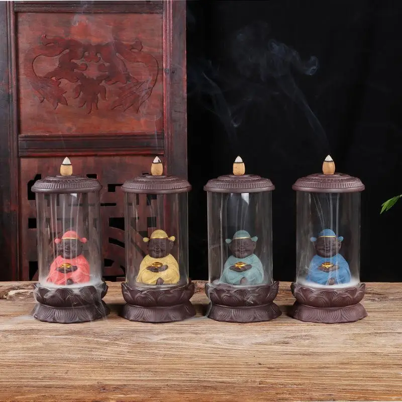 Buddha Statue Incense Burner Smoke Backflow Cone Incense Burner Ceramic Aroma Smoke Censer Creative Decoration Home Decor
Buddha Statue Incense Burner Smoke Backflow Cone Incense Burner Ceramic Aroma Smoke Censer Creative Decoration Home Decor