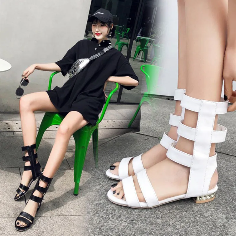 NANCY TINO 2019 Summer Gladiator Sandals Women Roman Black White Flat Zipper Sandals for Girls Shoes
NANCY TINO 2019 Summer Gladiator Sandals Women Roman Black White Flat Zipper Sandals for Girls Shoes
